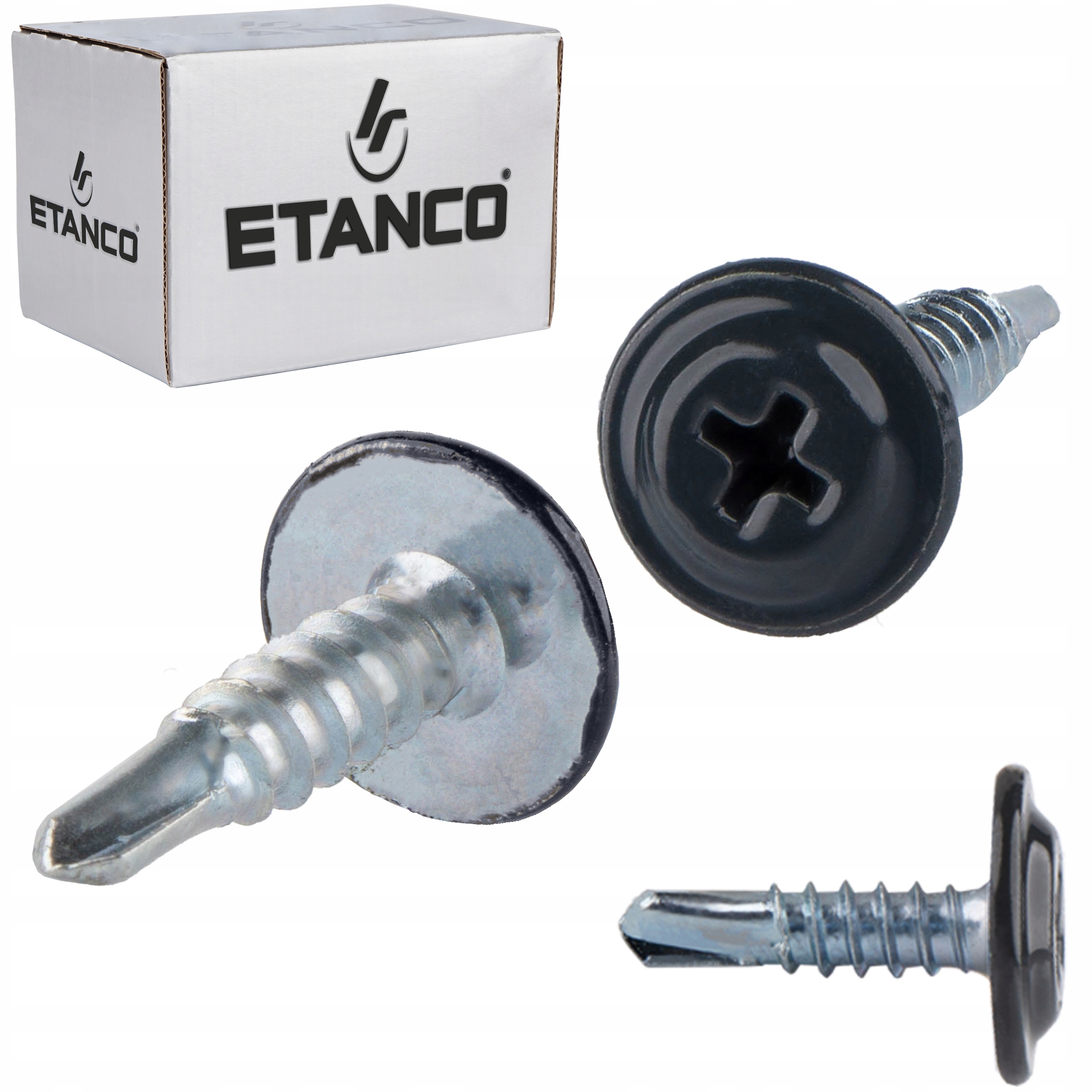 Etanco samorezné skrutky podložky P2012160PL7016A 16 x 4,2 mm antracit/grafit
