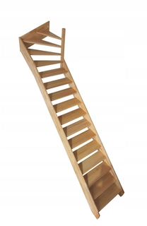 Samoobslužné schody 67 cm, liečba 90 stupňov buk