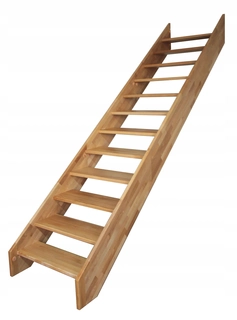 Schody, samostatne podporovanie, modulárna šírka 65,6 cm buk