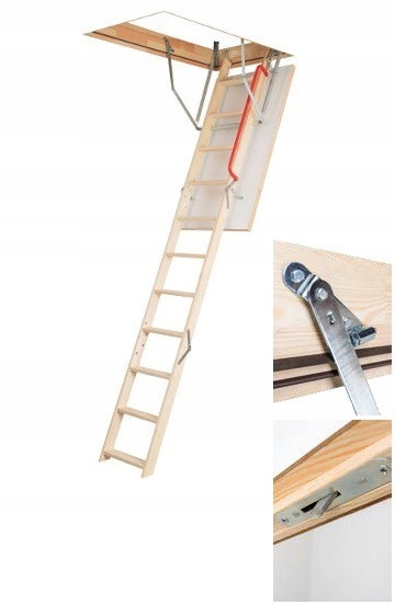 Drevené podkrovné schody Kronmat 70 x 111 cm, maximálna výška 280 cm