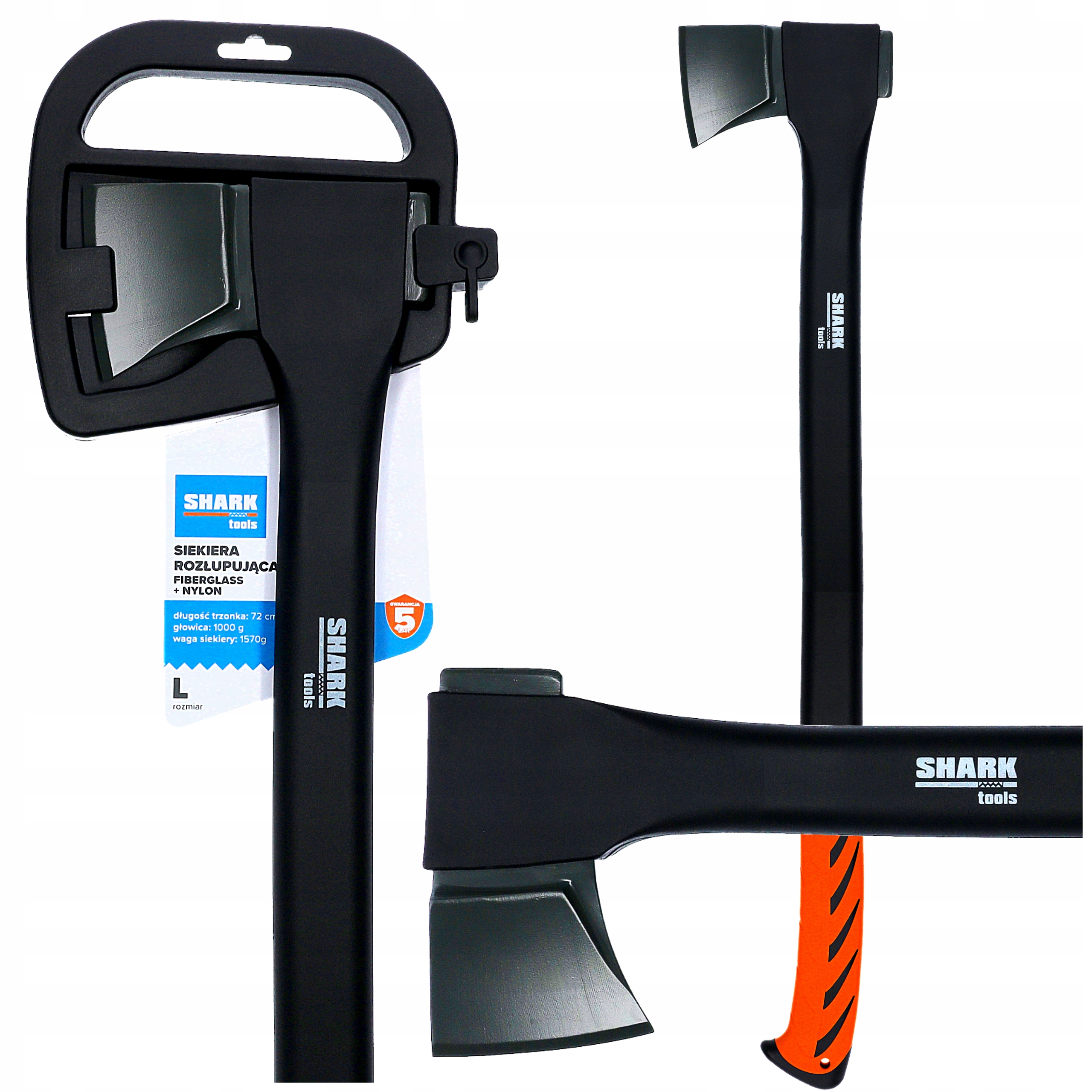 Štiepacia sekera na rezanie dreva univerzálna L Shark Tools 72 cm 1570 g