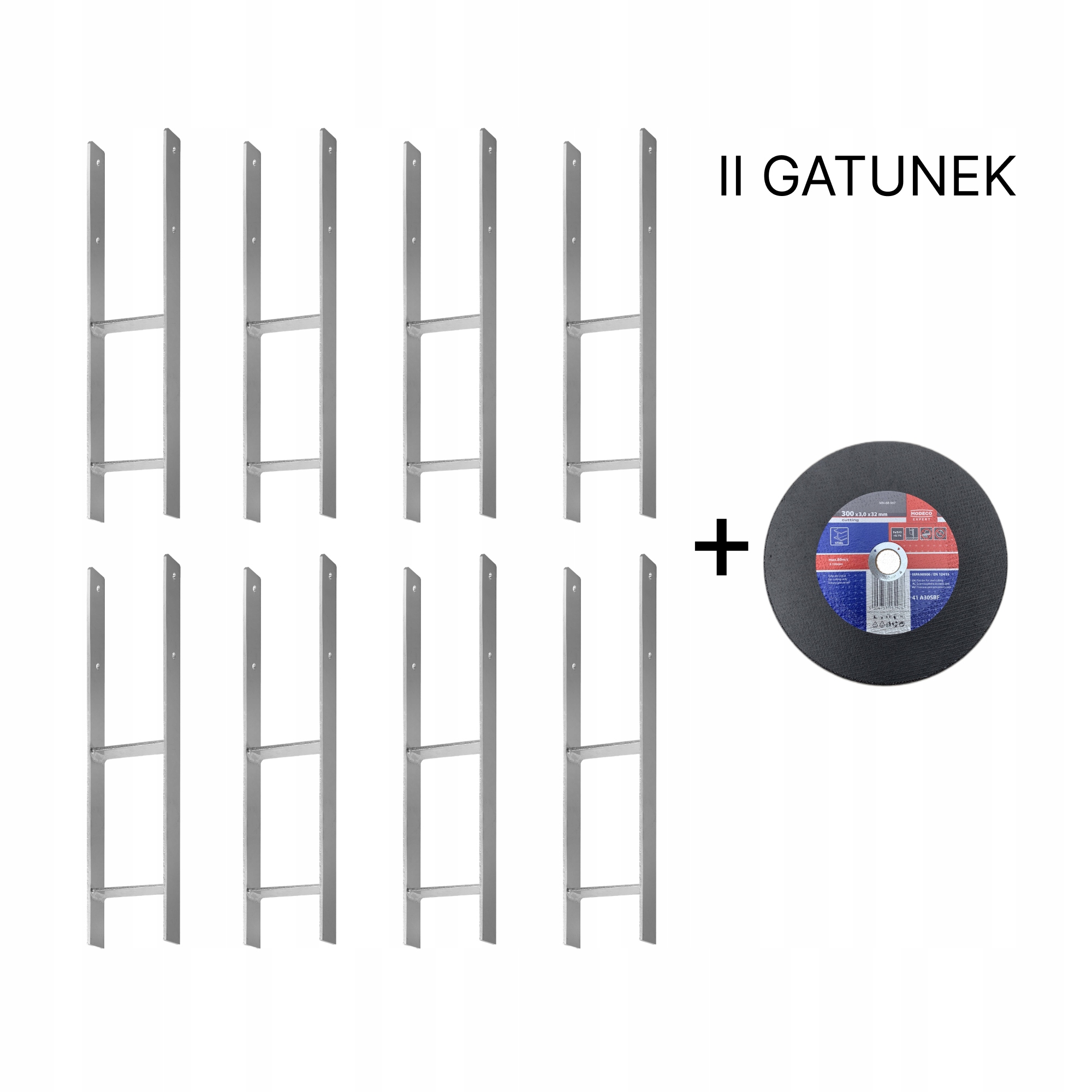 Sada 8 ks stĺpovej základne H 120 mm plus