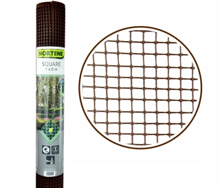 Pletené pletivo z PVC 100cm 5m hnedé 10x10mm