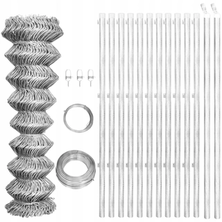 Pletivo, oplotenie - Sieť s stĺpikmi, galvanizovaná oceľ, 25x1 m, SR