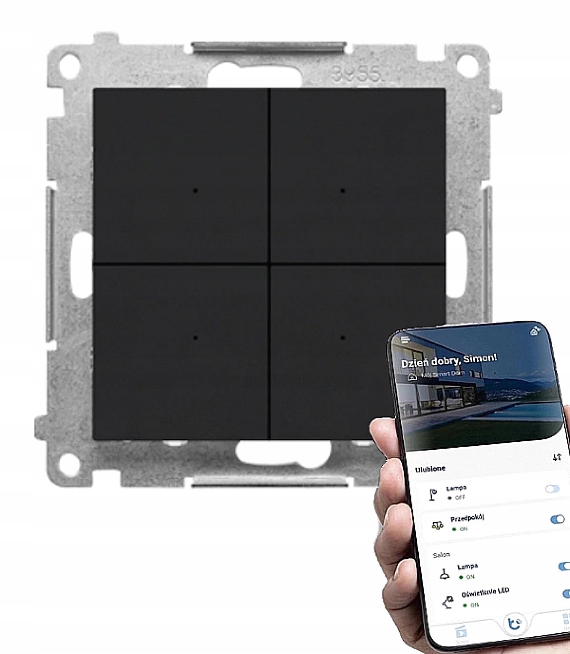 Simon 55 GO CONTROL WIFI ovládač MATT Black