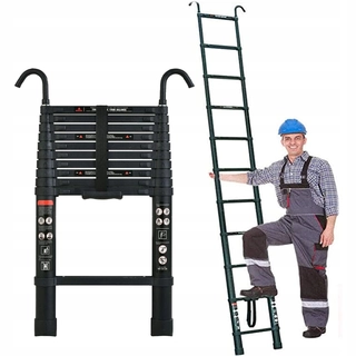 Rebrík - Skladací teleskopický rebrík 3,2 m hliníkový denný plus