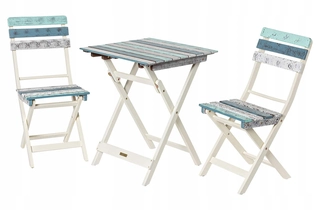 Balkónový nábytok - Skladacia sada Shabby Chic Balkónový nábytok
