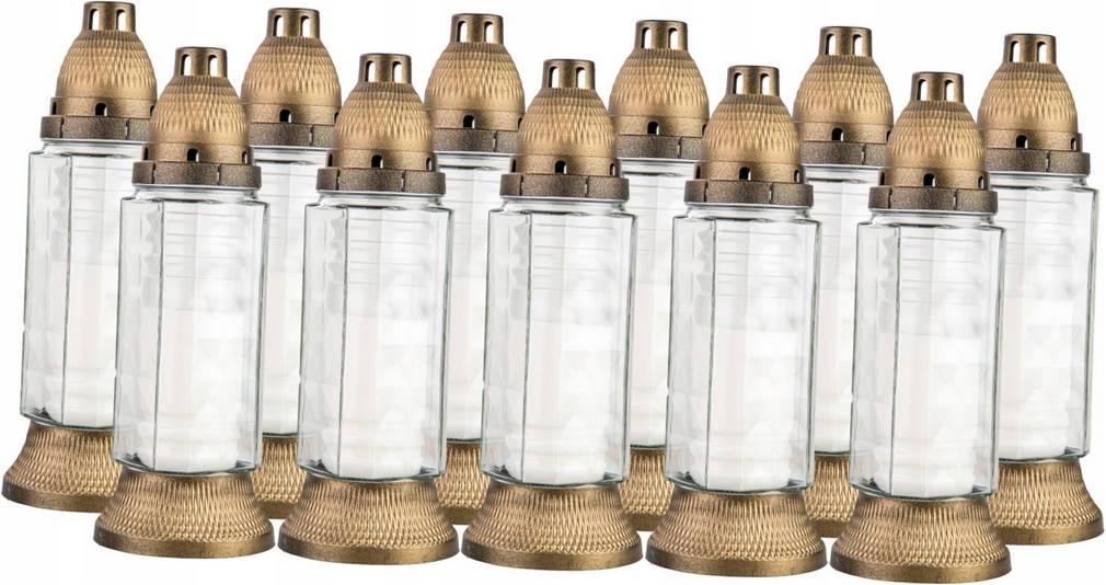 Sklenené lampáše Z-43T transparentné - Balenie 10 kusov