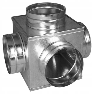 Potrubie, rozvody ku krbu - Rozvodná skriňa Cube 5x125mm Gidden DGP