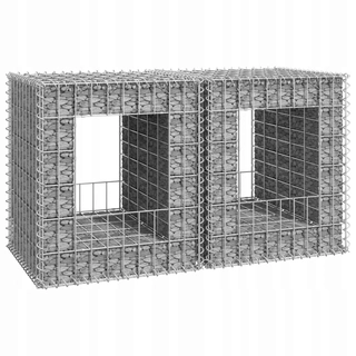 Pletivo, oplotenie - Gabiónové stĺpiky, 2 ks, 50x50x60 cm, železo