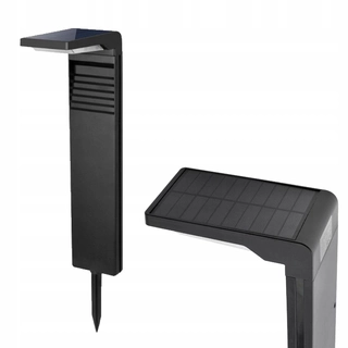 Svetelný stĺp do záhrady - Stĺp solárneho osvetlenia Ecolight LED SSO-2, čierny, 57,3 cm