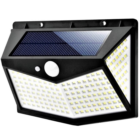 Solárna nástenná lampa s 212 LED a senzorom pohybu – ideálna pre záhrady a vonkajšie priestory
