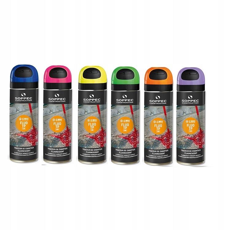 Soppec geodetická farba červená, fluorescenčná, modrá, oranžová, ružová, zelená, žltá 500 ml