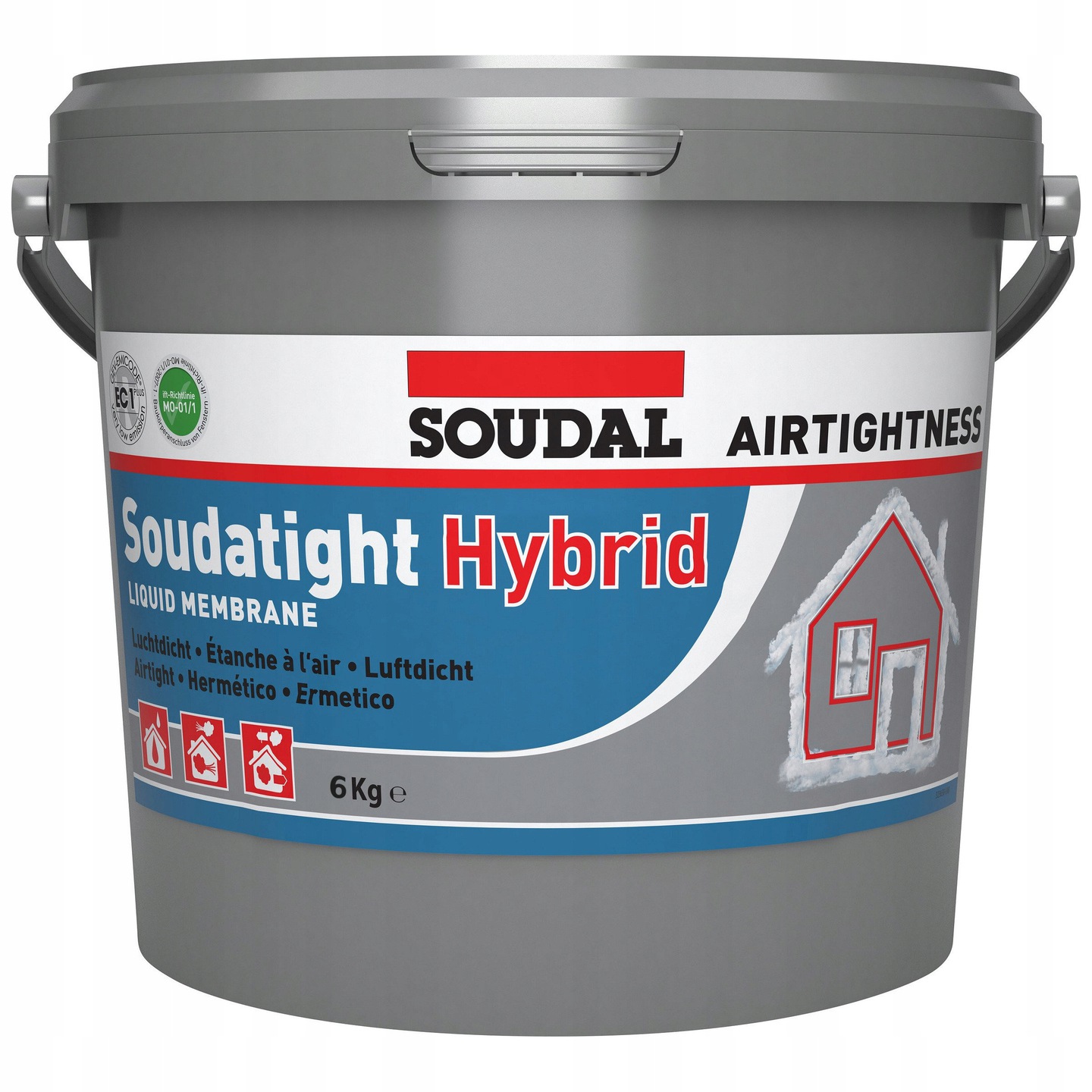 Soudal Soudatight Hybrid tekutá membrána, šedá 6 kg