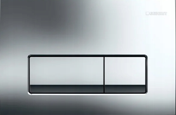 Geberit Delta 50 strieborné tlačidlo splachovania WC