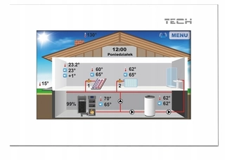 Podlahové kúrenie - Regulátor Peace TECH ST-281 biela regulátor 130