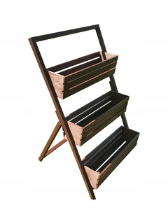 Stojan na kvety - Stojan pre kvety drevený kvetinový rebrík 60 cm
