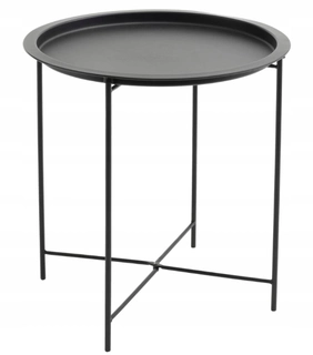 Stôl, stolík - Konferenčný stolík na balkóne, terase, kovový, čierny