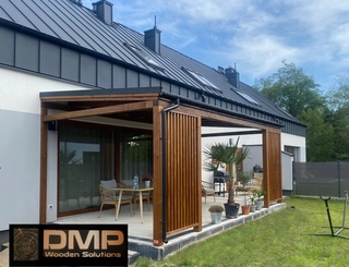 Pavilón, prístrešok  - Strecha DMP Solutions, drevo, 100 x 100 x 100 cm