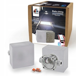 Záhradná lampa - Nájazdové svietidlo LedBruk 24V Holland 10x10 BZ