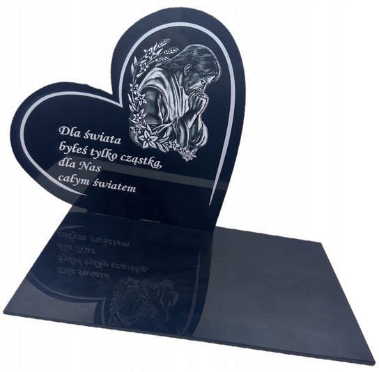 Veľká podložka pod sviečku so srdcom a možnosťou personalizácie