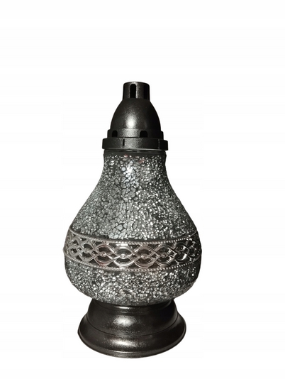 Ručne vyrobený veľký lampion vitráž tvaru karafy