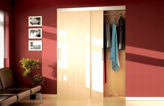 Kovania na posuvné dvere - Systém W40 pre posuvné dvere do 120 cm šatníkov