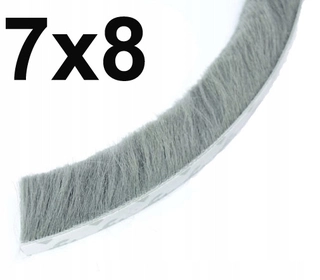 Tesnenie dverí - Prachová kefa 7x8 mm Silné lepidlo 5m