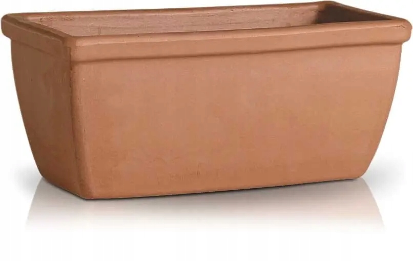 Kvetináč Polnix 43 cm x 19 x 17 cm priemer 19 cm keramika odtiene hnedej a béžovej