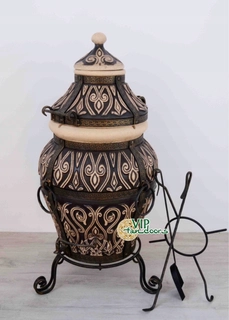 Ohnisko do záhrady - Tandoor Tandir Ázia čierna 100 l