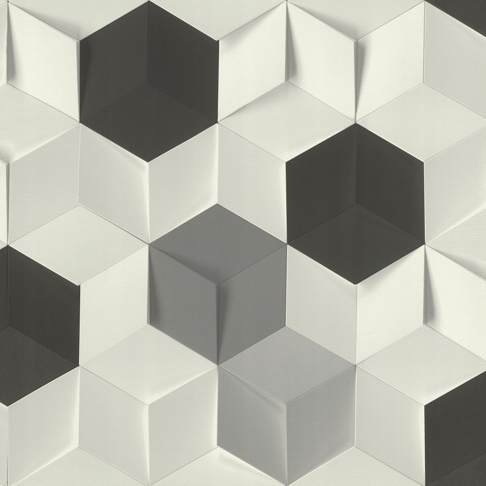 Tapeta NA netkanej textílii 3D origami rašlové kocky