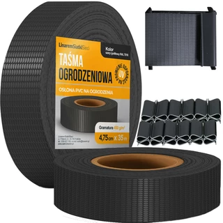 Pletivo, sieť - Linarem SiatkiSieci páska na oplotenie 4,75 cm x 35 m antracit