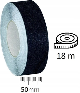 Čierna non -slip páska 50 mm! 18 m! Štrbina