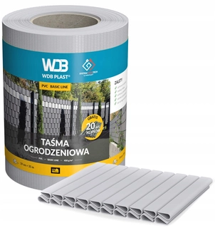 Pletivo, sieť - Wdb Plast páska na oplotenie 62.050.7040 šedá 19 cm x 35 m