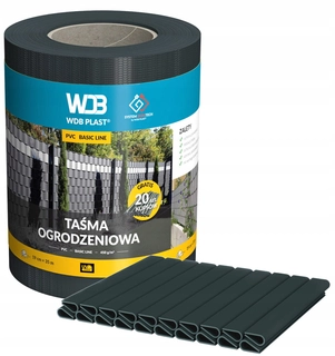 Pletivo, sieť - WDB BASIC PLOTOVÁ PÁSKA 19x35 ANTRACITOVÝ GRAFIT