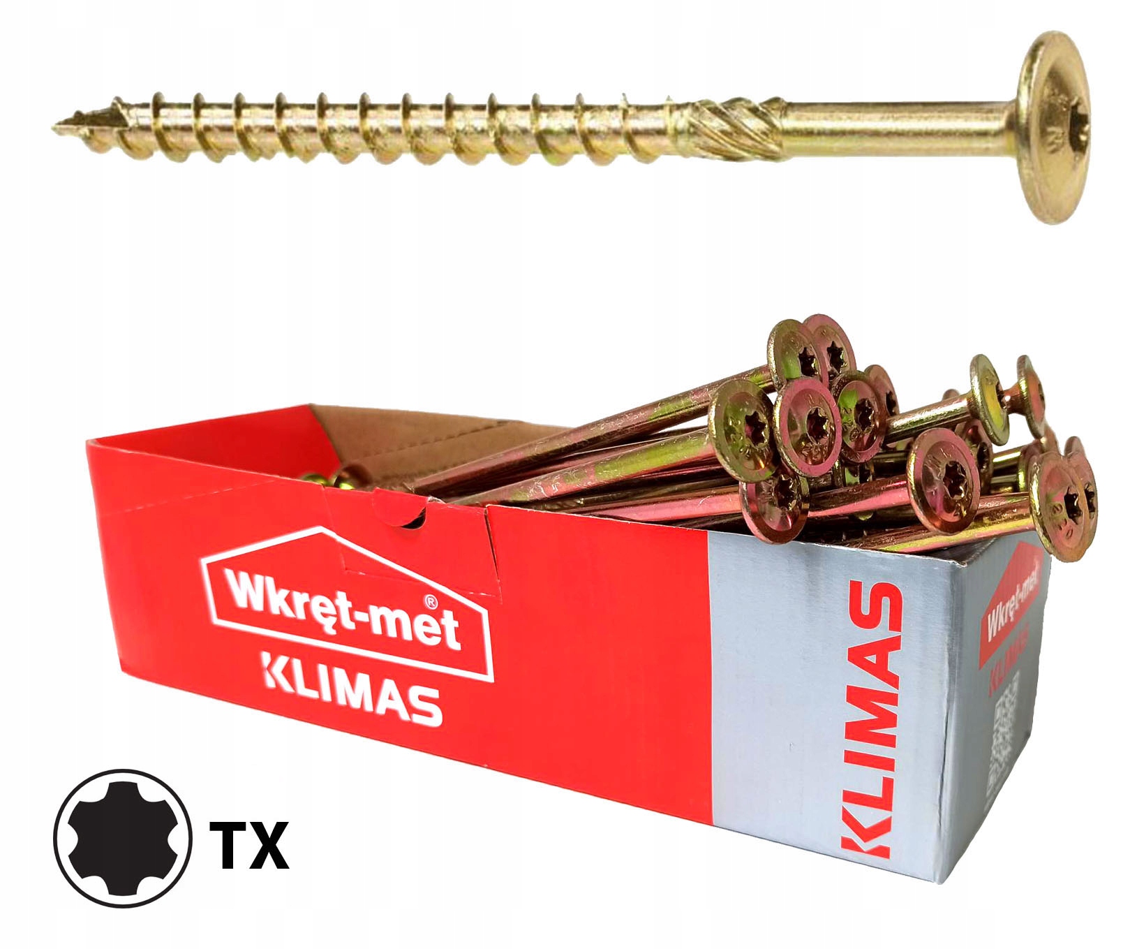 Skrutky do dreva Wkręt-Met 6 x 80 mm 100 ks.