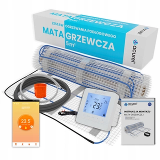 Podlahové kúrenie - Pokojný termostat WiFi vykurovacia rohož 5m2 Set
