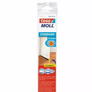Tesnenie dverí - Tesnenie kefy Tesa pre dvere 1 m 37 mm biela