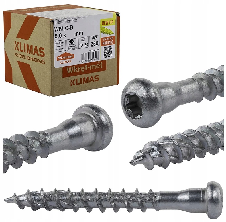 Stolárske skrutky Wkręt-Met WKLC-50030-B 5 x 30 mm 250 kusov