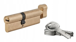 Zámok na dvere - Tiger 6 Lock Insert s 45/50 mosadzným gombíkom