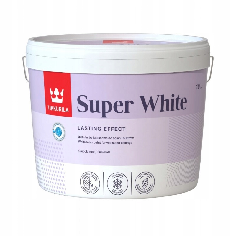 Latexová farba na steny Tikkurila 10 l, matná BIELA