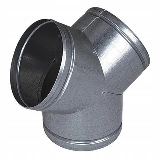 Potrubie, rozvody ku krbu - Pozinkovaný tee 150/150 / 150mm 120s