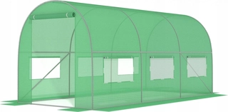 Fóliovník -  FÓLIA TUNELOVÁ ZÁHRADA SKLENÍK 4x2,5m 10m2 zelená