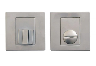 Kľučky na dvere - Štít znamenie Tom Chrome Mat G6 s toaletným zámkom