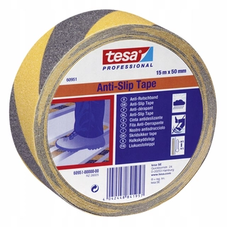 Tesa 15m x 50 mm nekĺzavá páska žltej čiernej farby