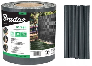 Pletivo, sieť - Páska na oplotenie Bradas 19 cm x 35 m šedá