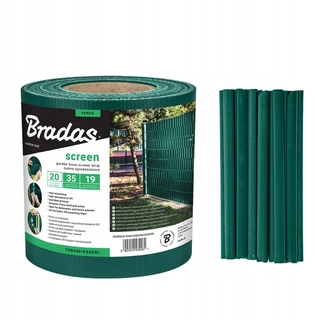 Pletivo, sieť - Zelená páska na oplotenie 19 cm x 35 m + klipy