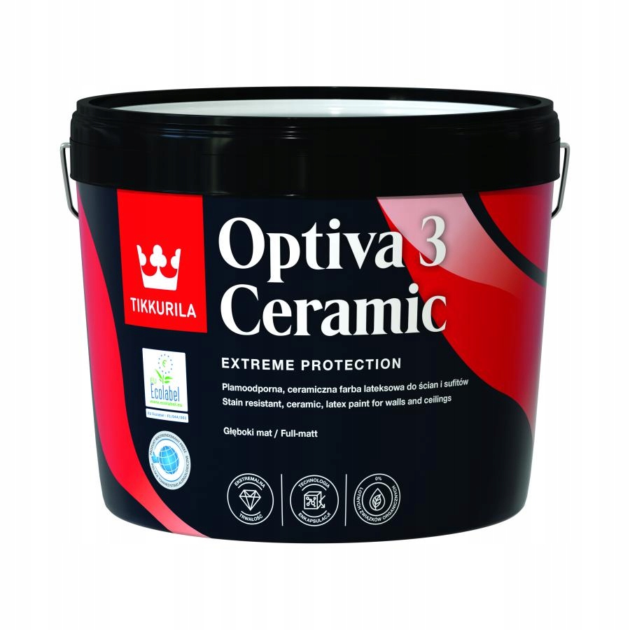 Tikkurila C183905110 keramická farba na steny 9 l biela