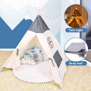 Záhradný domček pre deti - Stan Ricokids Tipi so svetlomodrými farbami