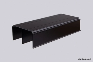 Kovania na posuvné dvere - Gemini dekor horná dráha 05313 L-1700 mm čierna rohož